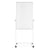 Universeel bord, bordformaat 750x1200 mm, whiteboard / grijs vilt