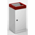 Afvalbakken voor kringloopmateriaal met tuimeldeksel apart, inhoud 30 l dekselkleur rood / blank aluminiumkleurig
