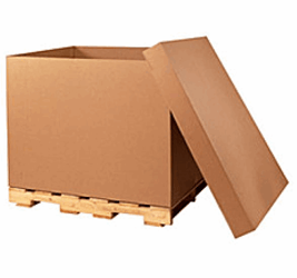 Palletdoos 1180x780x790mm bruin, BC-golf, F0200 zonder kleppen artikel afbeelding