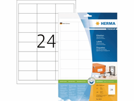 Etiket HERMA 8633 66x33.8mm premium wit 240 stuks