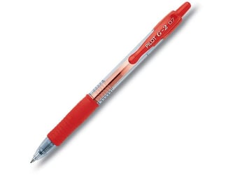 Pilot Gelpen G2-07 Grip, 0,4 mm, Rood (pak 12 stuks) artikel afbeelding