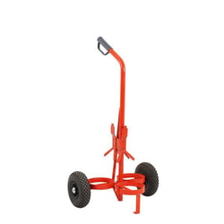 Brandbluswagen met luchtbanden, draagvermogen 50 kg rood
