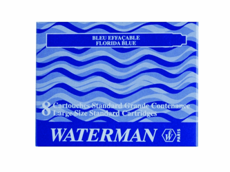 Waterman Vullingen Vulpen lang, blauw (pak 8 stuks) artikel afbeelding