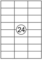 Etiket Avery DP247-100 70x37mm wit 2400stuks