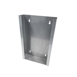Roestvast stalen dispenser voor dispenserdozen h x b x d = 350x222x65 mm voor wandbevestiging