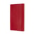 Notitieboek Moleskine L 130x210mm lijn scarlet red