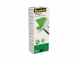 Scotch® Plakband Magic™ "A greener choice" Torenverpakking van 9 rollen, 19 mm x 33 m (pak 9 rollen) artikel afbeelding