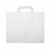 FSC® papieren blokbodemtas WIT 32+18x26cm