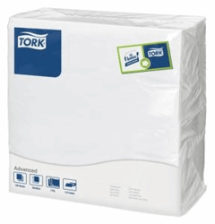 Tork tissue servet 39x39cm 3-laags 1/4-vouw wit 12x100 artikel afbeelding