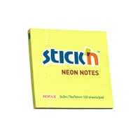 Notitieblok Stick'n 76x76mm neongeel/p6