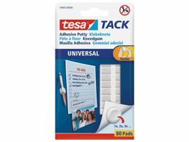 tesa® TACK® kneedbare kleefpads transparant (pak 80 stuks)