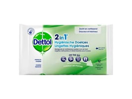 Dettol 2-in-1 Hygienedoekjes (pak 12 stuks)