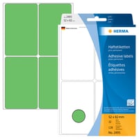 Etiket HERMA 2495 52x82mm groen 128stuks