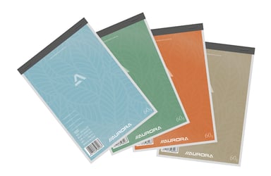 Schrijfblok Aurora A5 lijn 100vel 60gr assorti