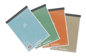 Schrijfblok Aurora A5 lijn 100vel 60gr assorti