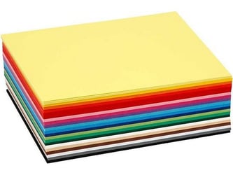 Colortime Gekleurd karton A6, 180 gr. Assorti (pak 120 vel)