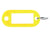 Sleutellabel 50x23mm rond geel/pk100