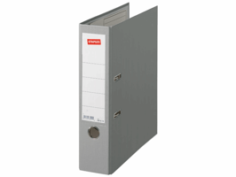 Staples Ordner Premium Rugbreedte 80 mm, lichtgrijs