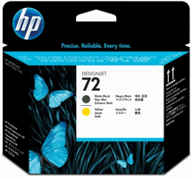 Printkop HP C9384A 72 geel + mat zwart