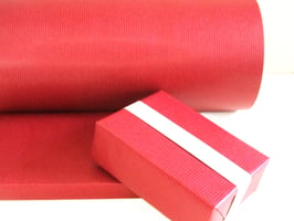 50cm x 200 mtr. bruin kraftpapier, 60 gram, rood