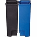 Recycling binnenbakken 2x25 ltr End Step RVS, Rubbermaid, kleur zwart/blauw, model VB 225013