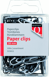 Paperclip Quantore blister 28mm assorti artikel afbeelding