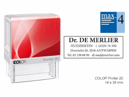 Tekststempel Colop Printer 20 personaliseerbaar 4regels 38x14mm