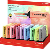 Markeerstift STABILO Boss Original pastel display à 45 stuks