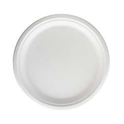 Bord IEZZY 260mm 1vaks suikerriet PFAS-vrij wit 50 stuks