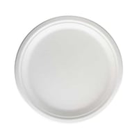 Bord IEZZY 260mm 1vaks suikerriet PFAS-vrij wit 50 stuks