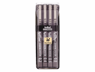 FINELINER ARTLINE TECHNISCH 0.2-0.4-0.6-0.8MM ZWART artikel afbeelding