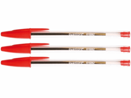 Balpen Quantore Stick rood medium