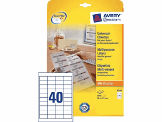 ETIKET AVERY ZWECK 4780 48.5X25.4MM 1000ST  artikel afbeelding