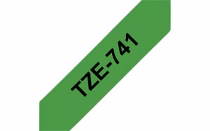 Brother TZe tape voor P-Touch 18 mm, zwart op groen