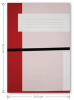 Trias dossiermap met elastiek - Folio. Buitenmap hoogte 34,5 cm, vulcapaciteit 6 cm, 400 grams karton, kleur rood.