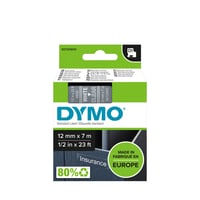 Labeltape Dymo 45020 D1 720600 12mmx7m wit op transparant