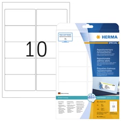 Etiket Herma 4349 A4 96x50.8mm verwijderbaar wit artikel afbeelding