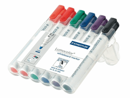 Viltstift Staedtler Lumocolor 351 whiteboard set à 6 stuks assorti