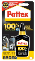 Pattex 100% lijm, tube van 50 g, op blister  artikel afbeelding