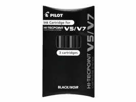Inktpatroon PILOT Begreen Hi-Tecpoint V5/V7 zwart set à 3 stuks