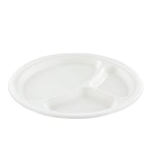 Bord IEZZY 260mm 3vaks suikerriet PFAS-vrij wit 50 stuks