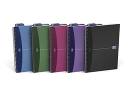 Oxford Office Urban Mix Spiraalblok A4, Geruit 5 mm, Assorti (pak 5 stuks)