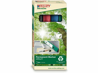 Edding Permanent marker 21 EcoLine (pak 4 stuks) artikel afbeelding