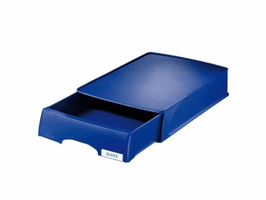 Brievenbak Leitz Plus met lade A4 maxi blauw