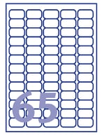 Etiket Avery L7551-25 38.1x21.1mm transparant 1625stuks
