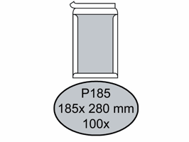 Envelop Quantore bordrug P185 185x280mm zelfkl. wit 100stuks