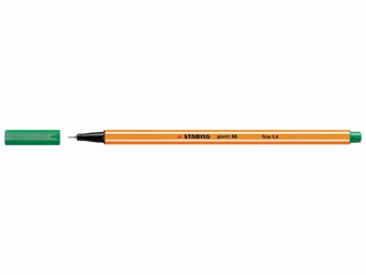 Stabilo Fineliner point 88 0,4 mm, groen (pak 10 stuks) artikel afbeelding