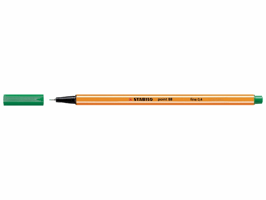 Stabilo Fineliner point 88 0,4 mm, groen (pak 10 stuks)