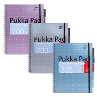 Projectboek Pukka Metallic Executive A4 lijn 5-tabs 4-gaats 200 pagina's 80gr assorti