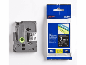 LABELTAPE BROTHER TZE-325 9MMX8M ZWART/WIT artikel afbeelding